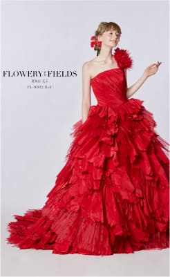 FLOWERY FIELDS　鮮やかな赤のカラーウェディングドレス